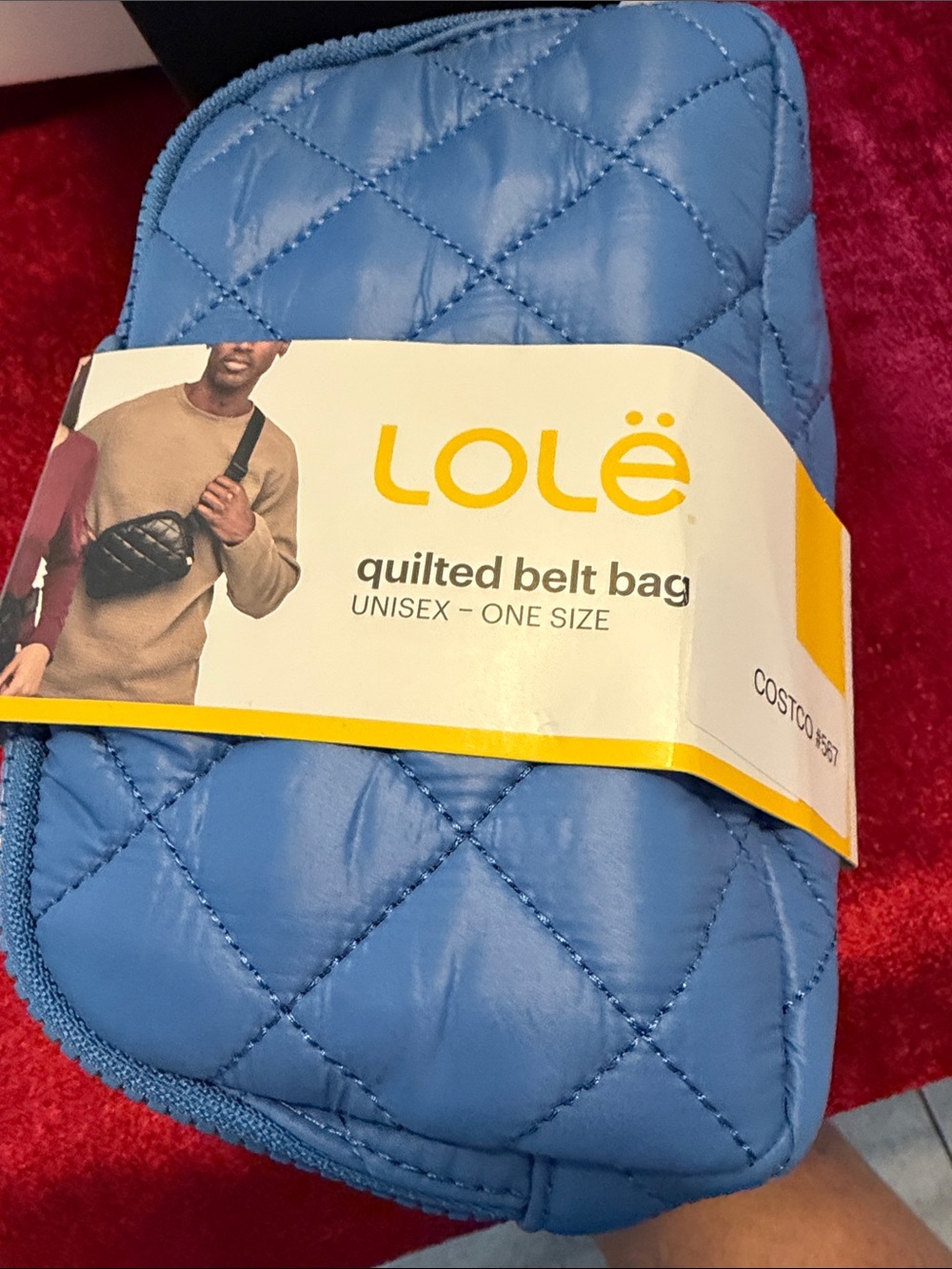Lole Quilted Crossbody Belt Bag Blue